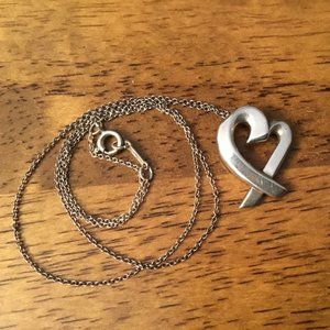 Tiffany & Co. Paloma Picasso 925 Sterling Silver Loving Heart Pendant